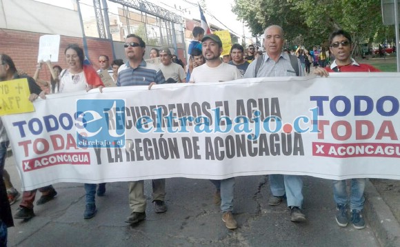 UNA NUEVA LUCHA.- El ‘Movimiento Todos y todas por Aconcagua’ desde hace dos años viene manifestándose en distintos escenarios y con diferentes demandas civiles y sociales. (Archivo)