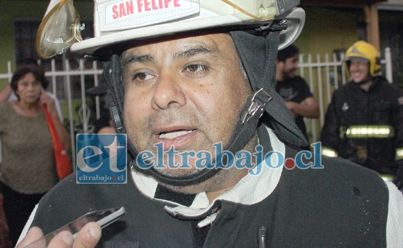 Juan Carlos Herrera Lillo, comandante del Cuerpo de Bomberos San Felipe.