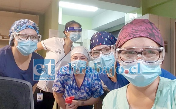 GRACIAS CHIQUILLAS.- Ellas son parte del personal médico del Servicio de Medicina del Hospital San Camilo, quienes diariamente luchan por salvar las vidas de los Pacientes Covid.