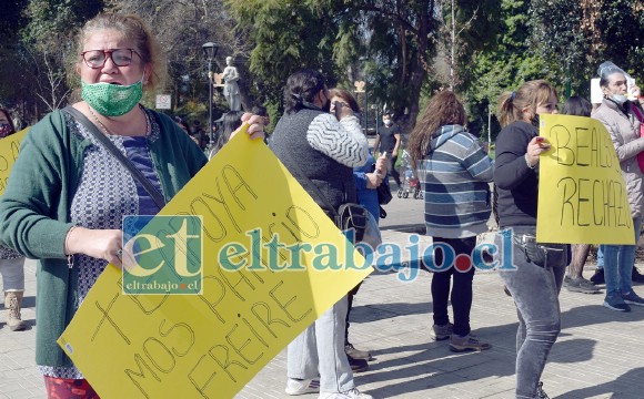 La manifestación se desarrolló en forma totalmente tranquila, sin incidentes de ningún tipo.