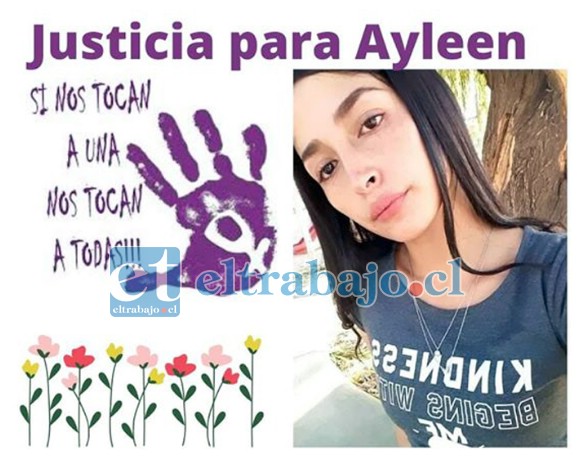 Ayleen Varas Ahumada (23), madre de tres hijos, fue encontrada en un canal de regadío en Villa Los Acacios, en Los Andes, el pasado 26 de marzo. (Foto Facebook Justicia para Ayleen)