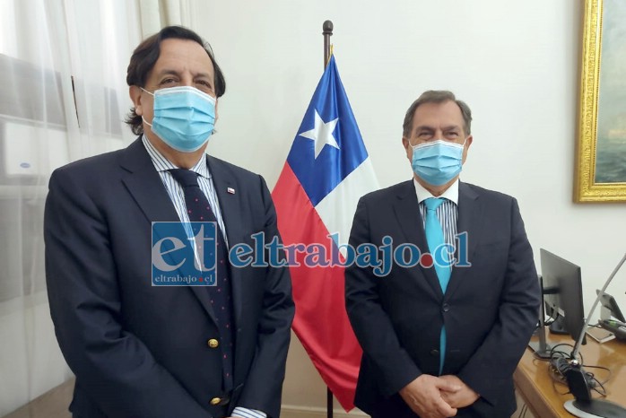 El alcalde suplente Christian Beals se reunió con el Ministro del Interior, Víctor Pérez, para plantear la idea y lograr que Juan Pinto Durán se traslade a San Felipe.