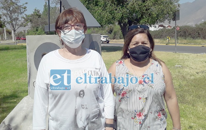 De izquierda a derecha Gloria Gazzolo y Carmen Palavecino.