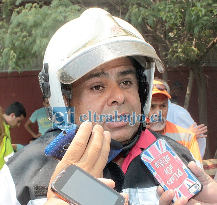 Juan Carlos Herrera Lillo, comandante de Bomberos de San Felipe.