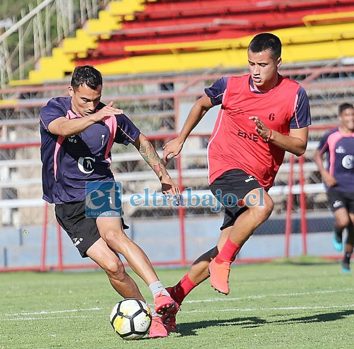 El equipo andino en uno de los entrenamientos en el estadio Municipal de San Felipe donde deberá hacer de local.