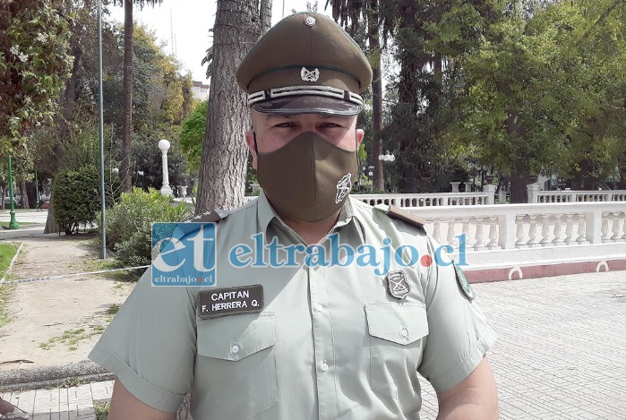 Capitán Franco Herrera Quezada, subcomisario de los servicios de San Felipe.