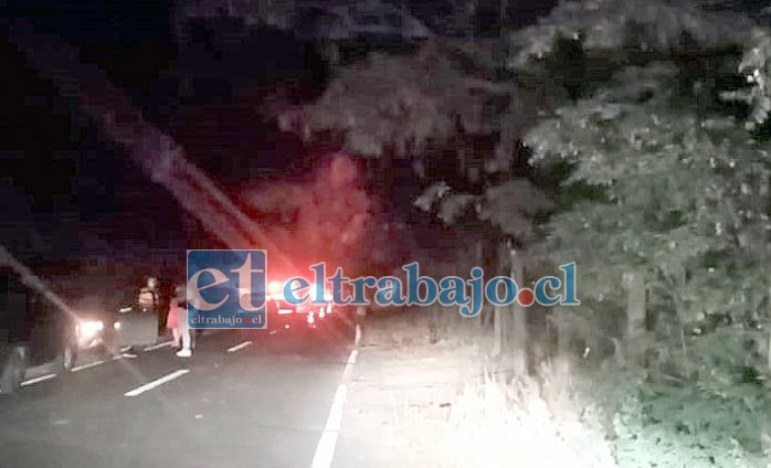 En este lugar habría ocurrido el mortal accidente en el que falleció Ángel Gregorio Montenegro Gallardo, conocido como Tío Goyito. (Foto Putaendoinforma.cl)