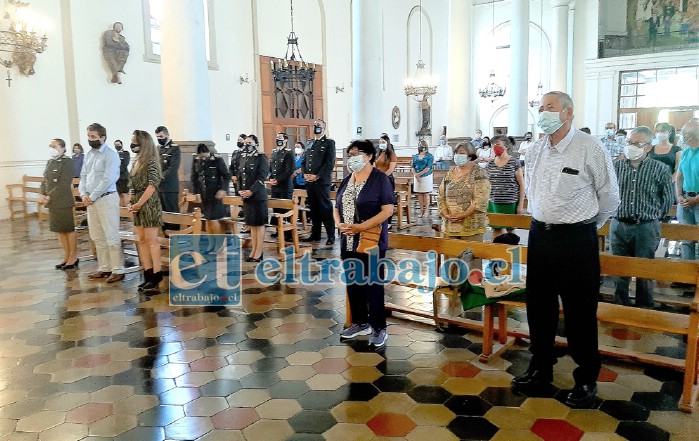 En la Catedral de San Felipe se realizó la eucaristía que contó con los padres y hermanos de la mayor; los Seremis de Sernameg y Justicia, además de destacamentos de las unidades penales de San Felipe y Los Andes.