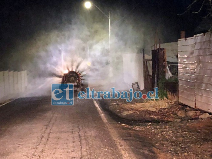 Desde hoy lunes 18 de enero, desde las 20 horas aproximadamente, se realizará la primera de estas sanitizaciones masivas en el sector de Quebrada de Herrera. (Archivo).