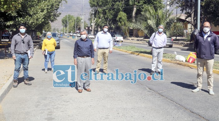 Autoridades municipales encabezadas por el alcalde Sergio Zamora se trasladaron al sector de la Avenida Alessandri cuyas calzadas serán reemplazadas.