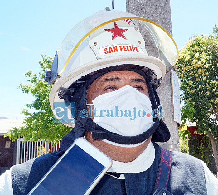 Juan Carlos Herrera Lillo, comandante del Cuerpo de Bomberos de San Felipe.