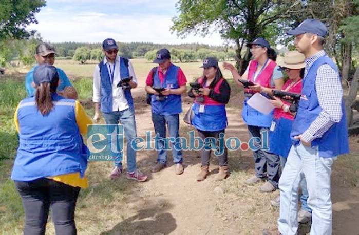 DE MARZO A JUNIO.- Personal del INE recorrerán cinco comunas de Aconcagua para levantar información relacionada con el agro del valle. (Referencial)