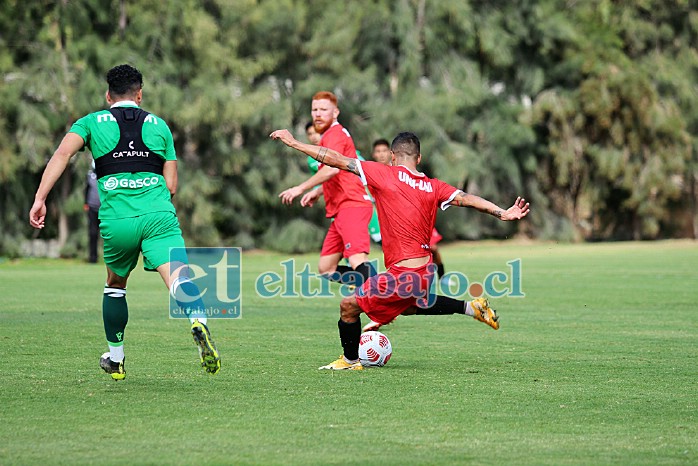 El conjunto aconcagüino durante una de las prácticas futbolísticas de pretemporada.