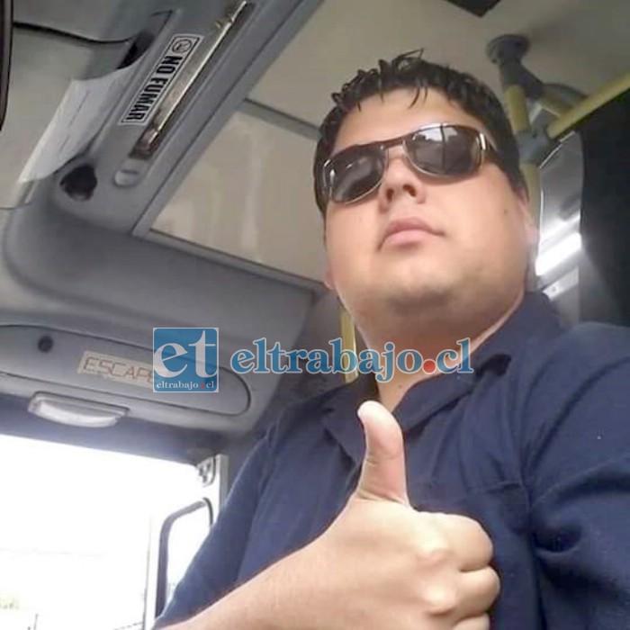 Rodrigo Mallea Donoso, joven conductor de Buses Ahumada que sufrió un accidente y la pérdida de su pierna derecha.