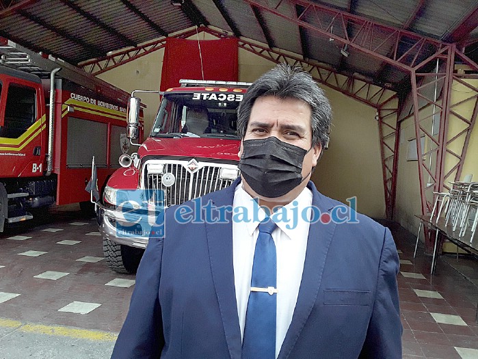 David Guajardo, superintendente del Cuerpo de Bomberos San Felipe.