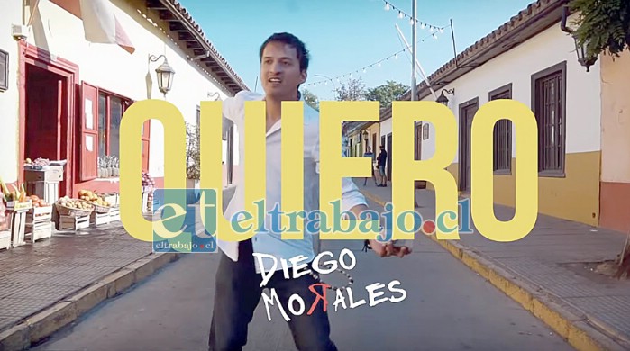 LA NOVEDAD DE AGOSTO.- Grabado en las principales calles de Putaendo y en otros hermosos escenarios del Valle, el tema ‘Quiero’ de Diego Morales ya está causando furor en Youtube, el artista necesita más suscriptores para poder avanzar.