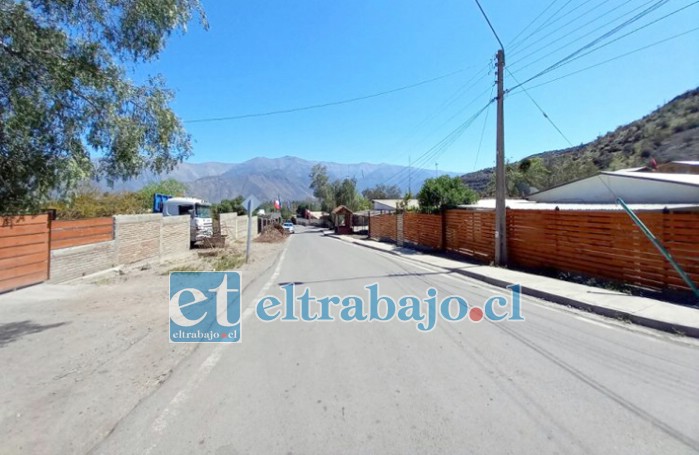 En esta calle sería donde fue encontrada la mujer deambulando. (Foto Putaendoinforma.com)