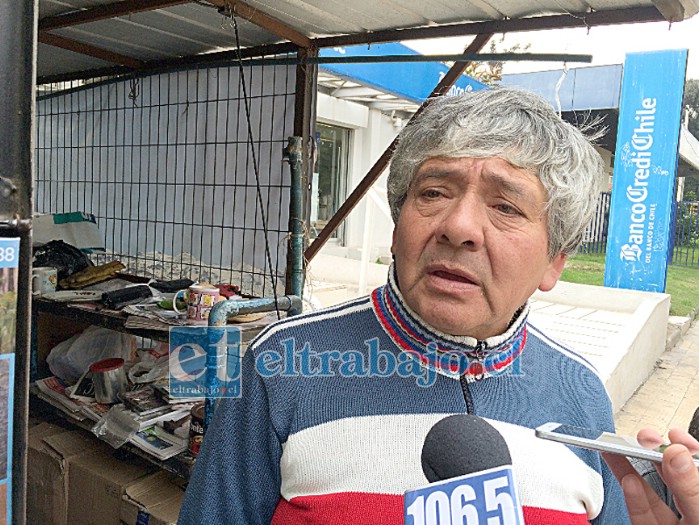 Luis ‘Lucho’ Zelaya, propietario del quiosco de calle Merced, quien está pasando por un complejo estado de salud.