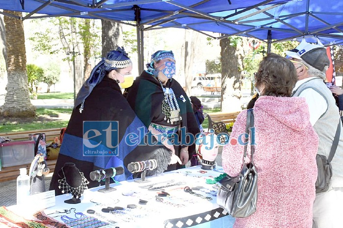 Medicina tradicional, alfarería, orfebrería y textilería tradicional fueron parte de la muestra realizada en la plaza de Los Andes.