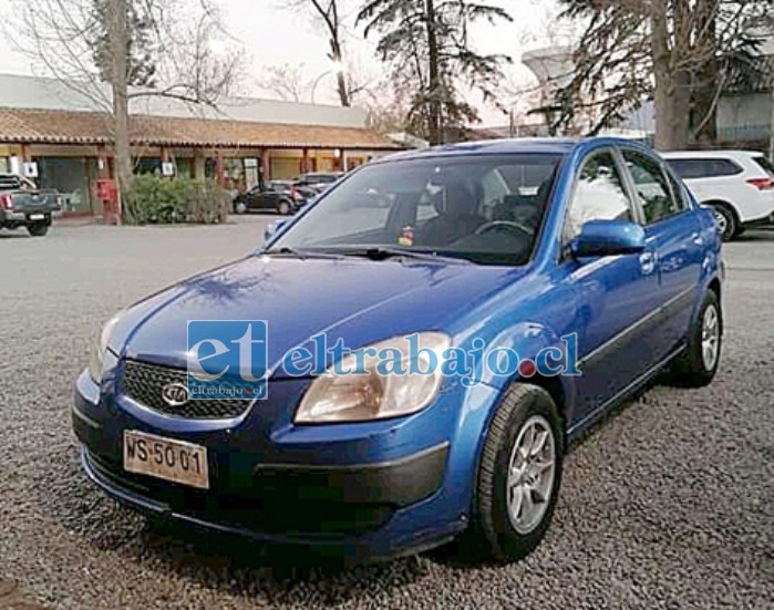 Este es el automóvil robado el día sábado 30 de octubre desde la carretera San Martín, frente a la disco César.