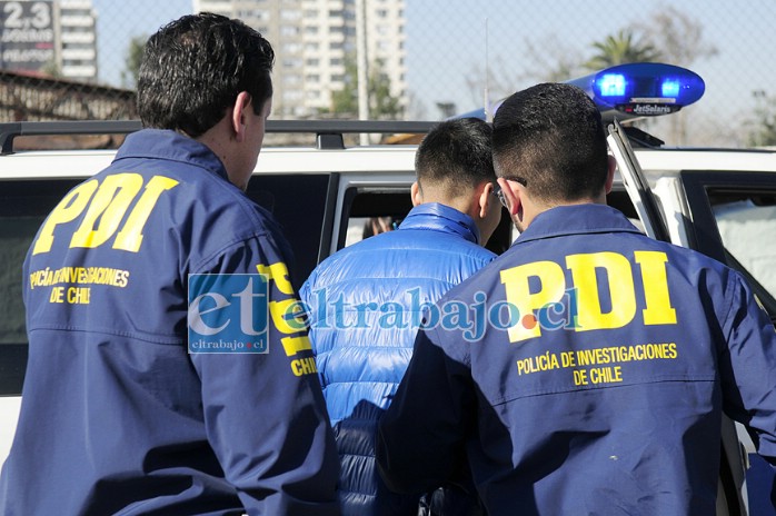 El imputado fue detenido por personal de la PDI Los Andes. (Foto archivo).