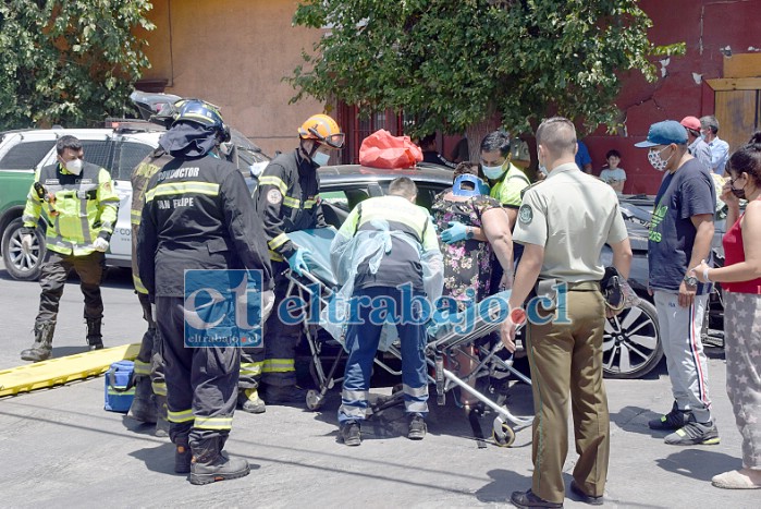 La mujer herida fue trasladada al Hospital San Camilo, lo demás fueron daños materiales.