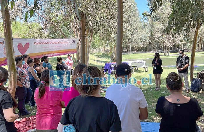 Los trabajadores y trabajadoras de la salud del Cesfam María Elena Peñaloza de Panquehue, desarrollaron este plan de trabajo emocional junto al IST.