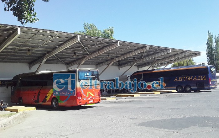 Terminal de buses de San Felipe, donde ocurrió la insólita agresióndel adulto mayor.