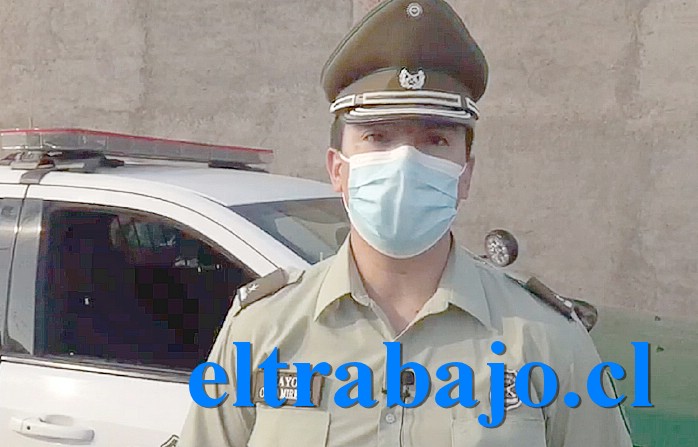 Mayor Cristian Ramírez Galdámez, Comisario de Carabineros de San Felipe, quien entregó la información.