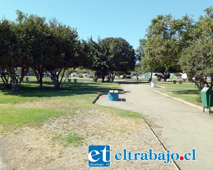 Esta es la plazoleta donde vecinos de Avenida Miraflores piden mayor luminosidad.