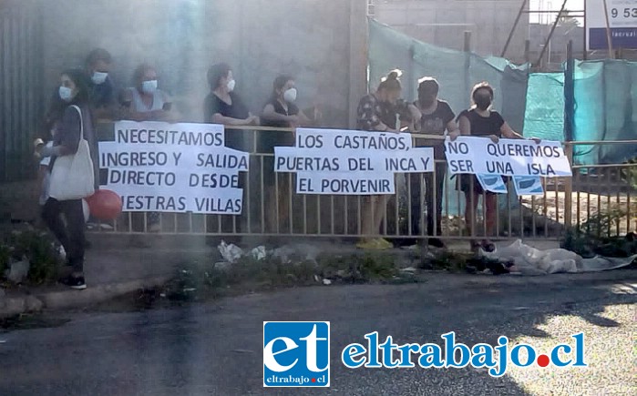 Vecinos y vecinas de Los Castaños, Puertas del Inca y El Porvenir, se manifestaron por el inicio de las obras del tercer tramo de la avenida Michimalonco.