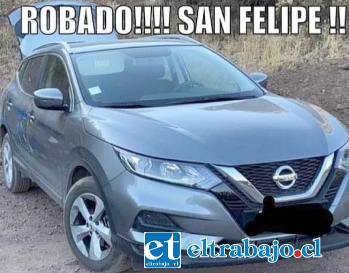 Este es el Nissan Qashqai que apareció en La Granja, en la Región Metropolitana.