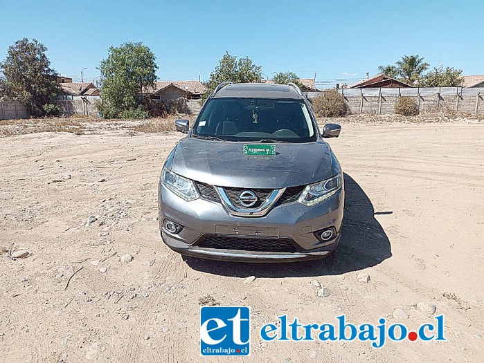 Este es el nuevo vehículo recuperado por Carabineros en San Felipe, con encargo por robo desde Santiago.