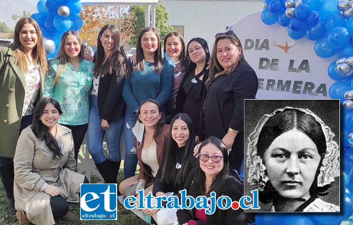 ELLAS AL FRENTE.- Decenas de jóvenes profesionales de la enfermería celebraron este viernes su Día, sacaron cursos y compartieron sus conocimientos. En el recuadro, la enfermera mayor, Florence Nightingale, recordando su nacimiento honran sus aportes a la salud humana.