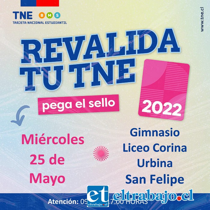 La TNE 2021 estará vigencia sólo hasta el 31 de mayo, desde el 1 de junio los alumnos ya no podrán hacer uso de este beneficio en la locomoción colectiva.