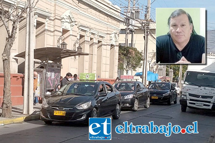 En 100 pesos aumentará la tarifa del colectivo en nuestra ciudad a partir del próximo 1 de junio. En el recuadro, Manuel Carvallo, presidente del consejo superior de taxis colectivos de San Felipe.