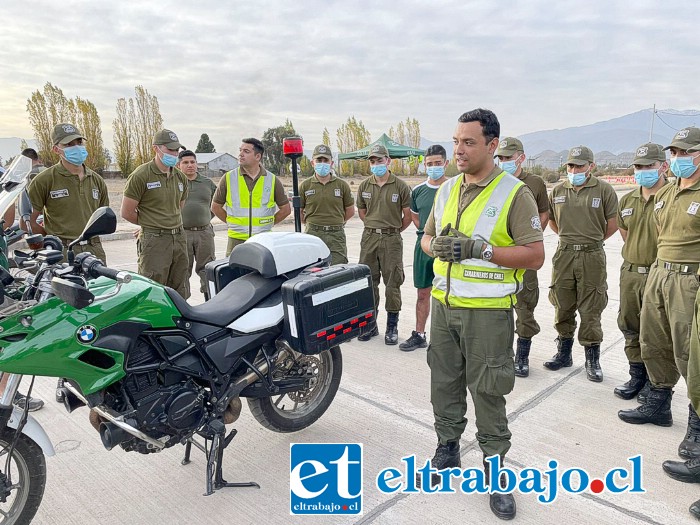 La instancia la impartieron instructores especializados de la V Zona de Carabineros Valparaíso en la ciudad de Los Andes.