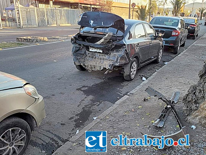 Acá los dos vehículos chocados. (Foto gentileza Radio Aconcagua)