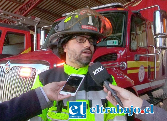 Luis Domínguez, bombero de la Primera Compañía e instructor de la Academia Nacional.