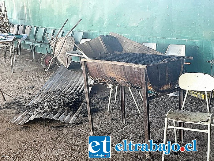 DESCARO TOTAL.- Los malandros hasta hicieron un fuego para hacerle frente al frío.