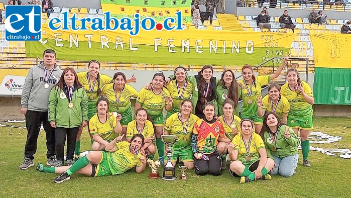 El representativo del club Central de Putaendo finalizó tercero en la ‘Orejona’ de mujeres.