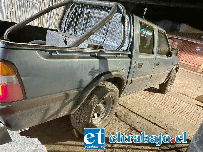 Esta es la camioneta que había sido robada en La Calera.