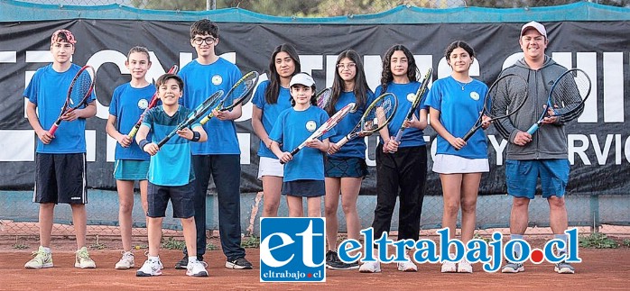 Delegación de la Escuela de Tenis que participará en el encuentro trasandino.