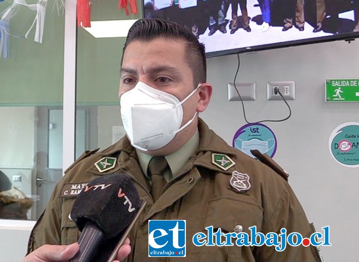 Mayor Cristian Ramírez, comisario de Carabineros.