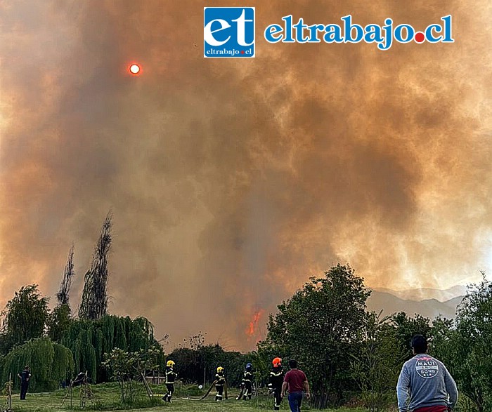 Una inmensa columna de humo emanó de este incendio.