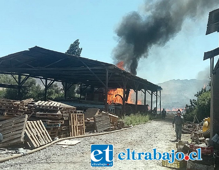 Lenguas de fuego alcanzaron los 10 metros de altura.