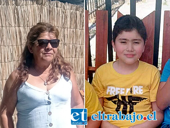 La tía de Aaron y organizadora del evento, Susy Meza. A la derecha, el pequeño Aaron Araya Meza, de 10 años de edad, quien fue diagnosticado en diciembre pasado con Tumor Cerebral. (Foto autorizada por su madre).