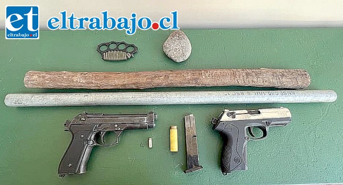 Armas de fuego encontradas en Llay Llay.