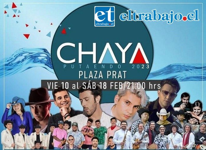 Parte de los artistas confirmados para la fiesta de la chaya de Putaendo.