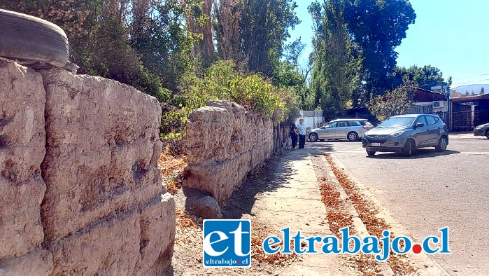 El dichoso muro que NO separa como corresponde a los vecinos del terreno aledaño, convertido en microbasural, madriguera de roedores, guarida de delincuentes o drogadictos, entre otras ‘bellezas’.